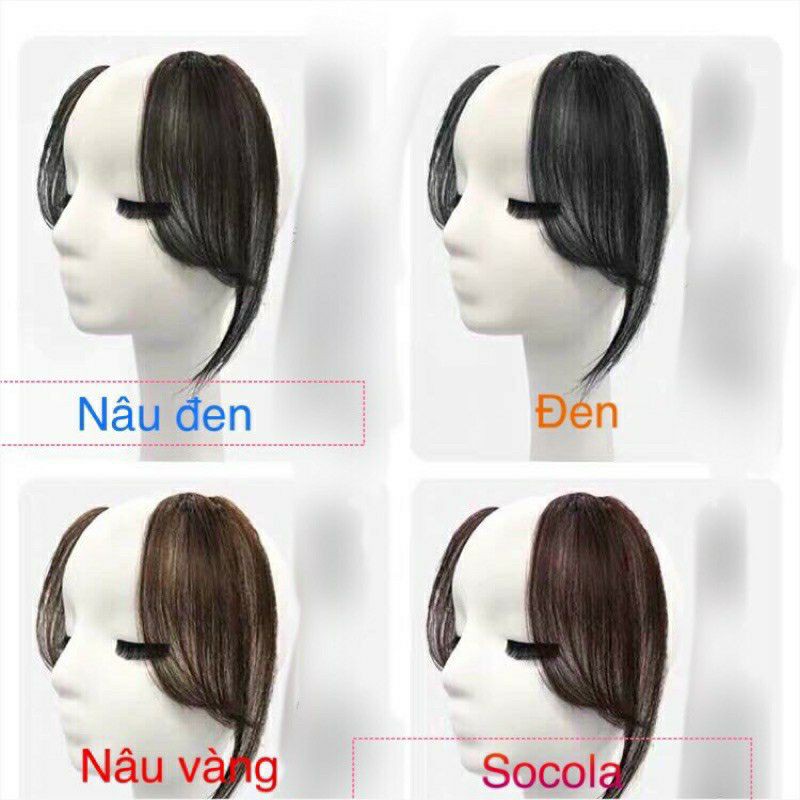 [Freeship Max] Tóc mái bay tóc thật 2 bên