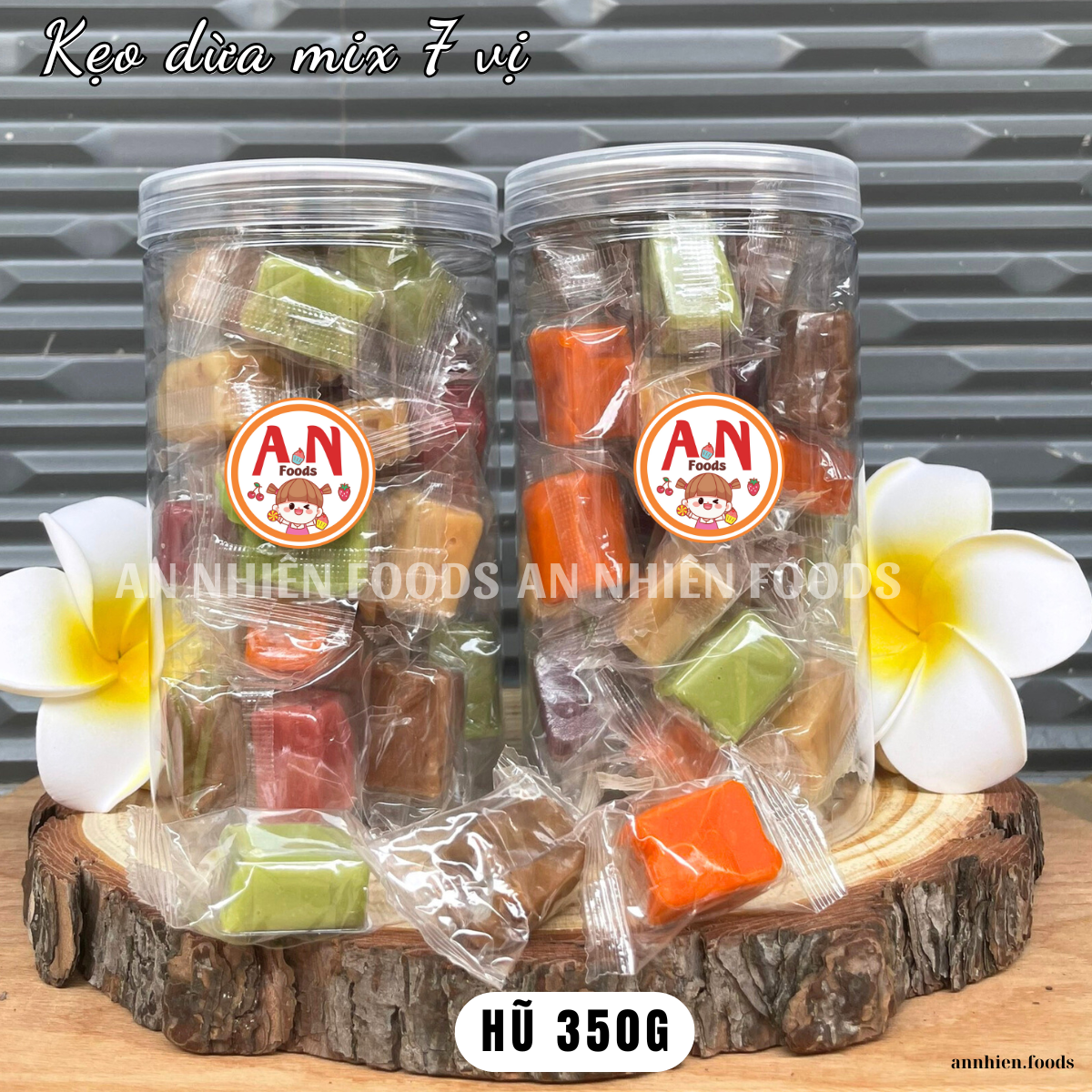 Kẹo dừa ít đường mix vị (7 vị) {Khối lượng tịnh, không tính bao bì}