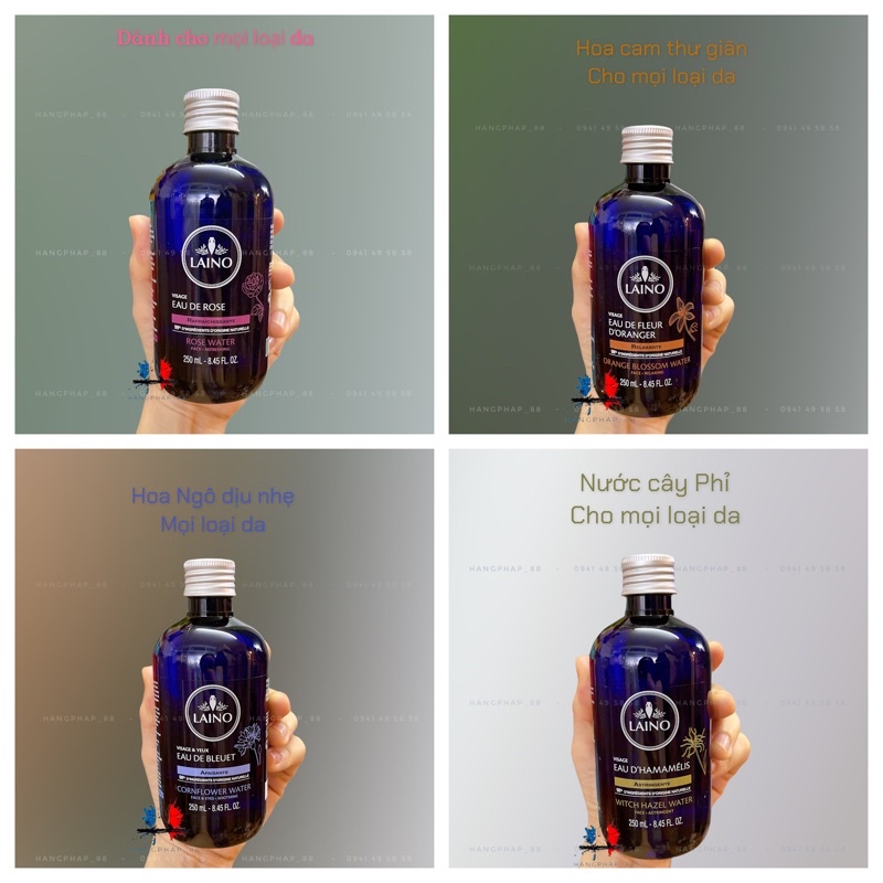 Nước cất hoa hồng tươi hưu cơ 250ml