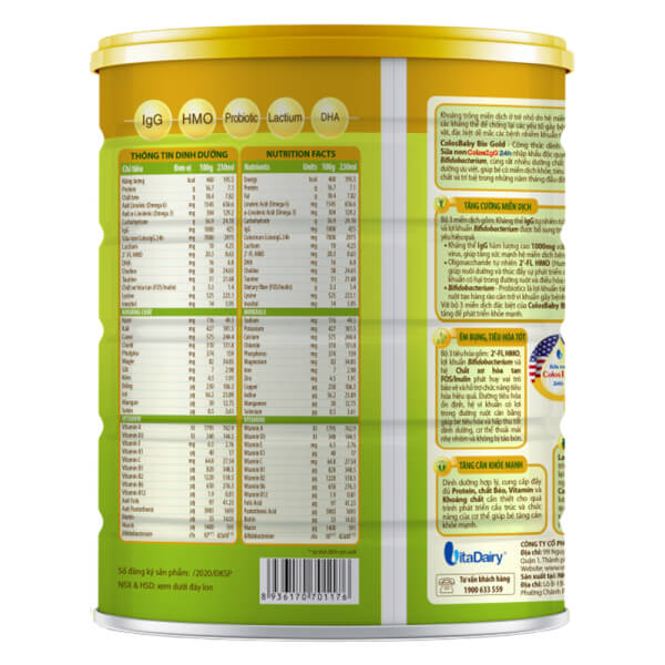 Sữa Colosbaby Bio Gold 2+ 800g (từ 2 tuổi)