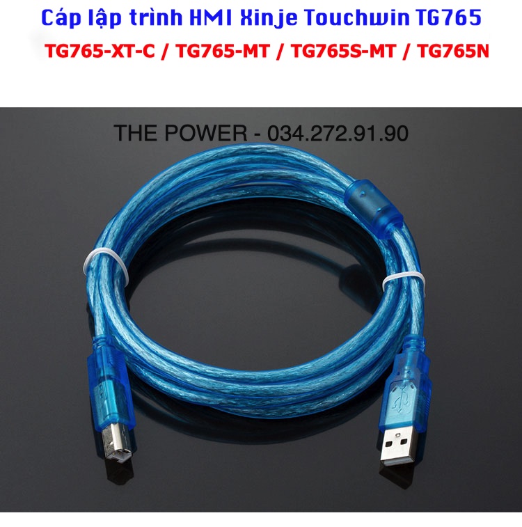 Cáp lập trình hmi xinje touchwin tg765