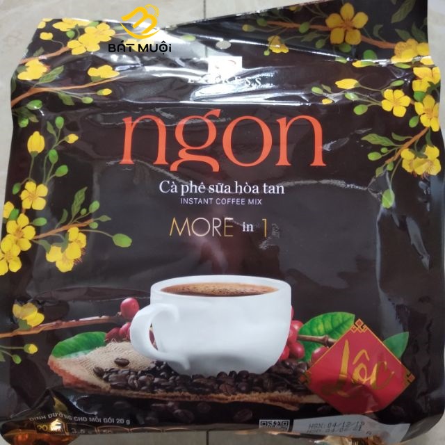 Cà phê sữa hoà tan Ngon - TRẦN QUANG túi 480gr (24 gói x 20g) - BAT MUOI