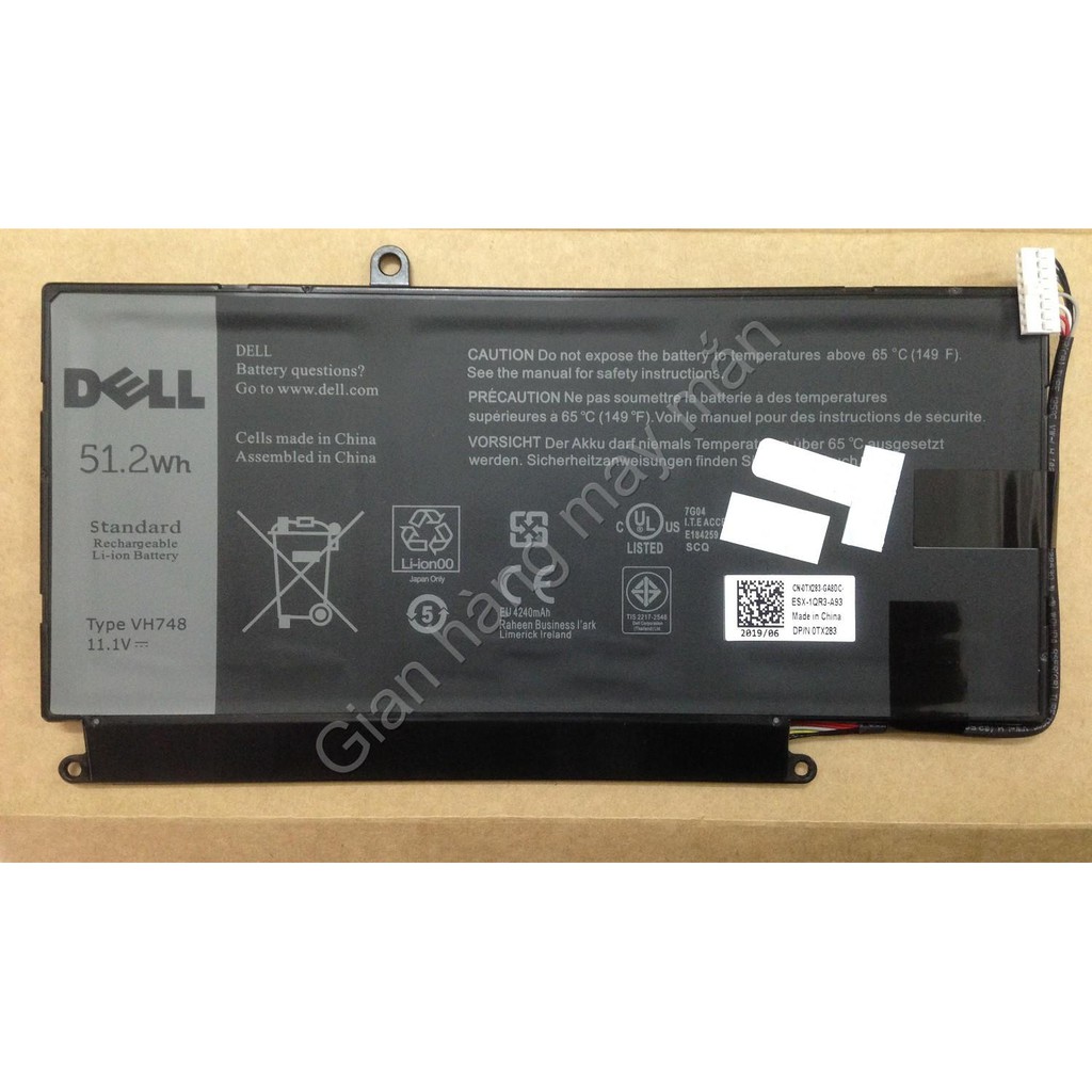 [HCM]Pin cho Laptop Dell Vostro 5460 5470 5480 Dell Inspiron 14-5439 Inspiron 14zD-3526 14zD-3528 Mã Pin VH748 New