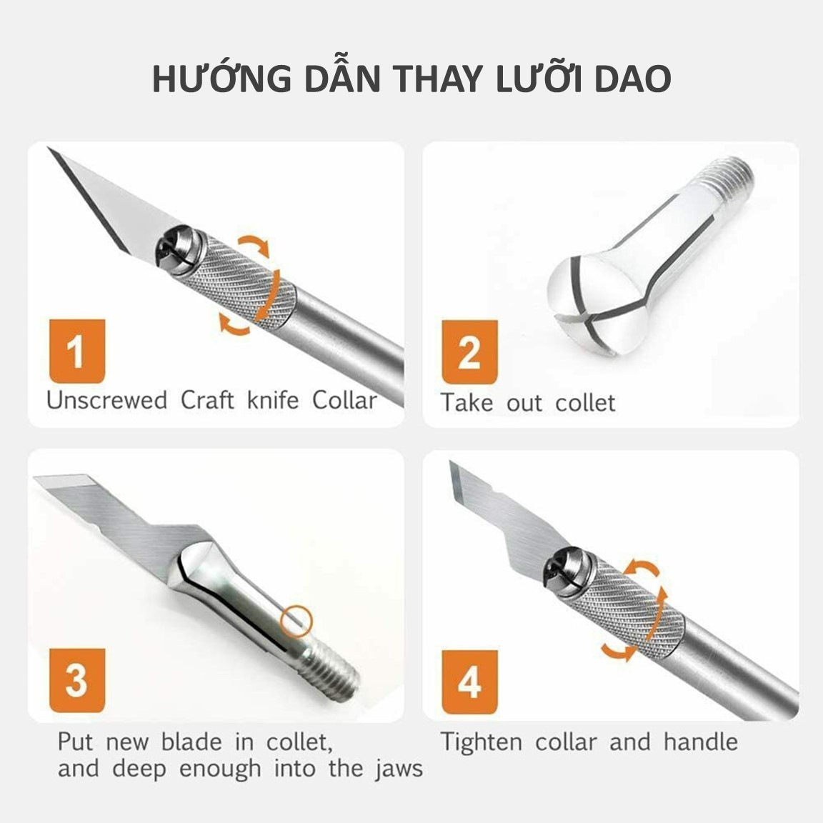 Dao mổ cán tròn ( tặng 5 lưỡi dao) dao khắc chạm trổ đa năng