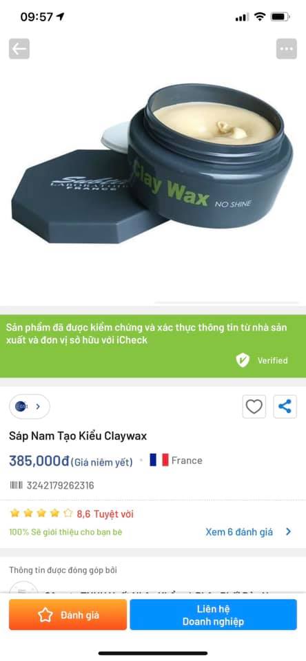 [ Wax Chính Hãng ] Sáp Vuốt Tóc Subtil Clay Wax 100ml - Tặng Lược