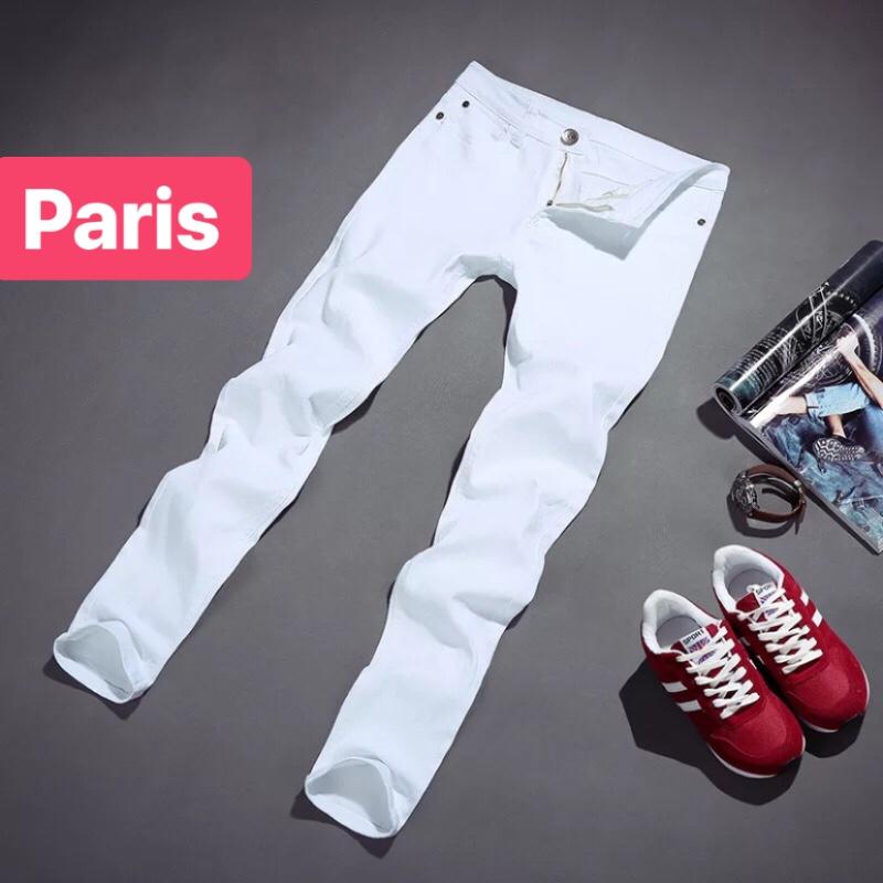 QUẦN JEAN NAM CHẤT BÒ TRẮNG TRƠN SIÊU SANG NEW STYLE SIÊU HOT PR-25 CAO CẤP - PARIS FASHION