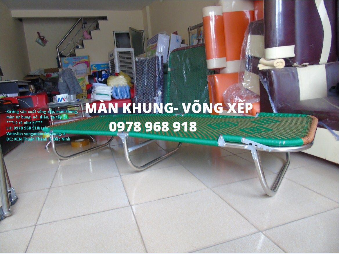 Giường Gấp Khung Inox 100% (Bảo Hành 6 Tháng)