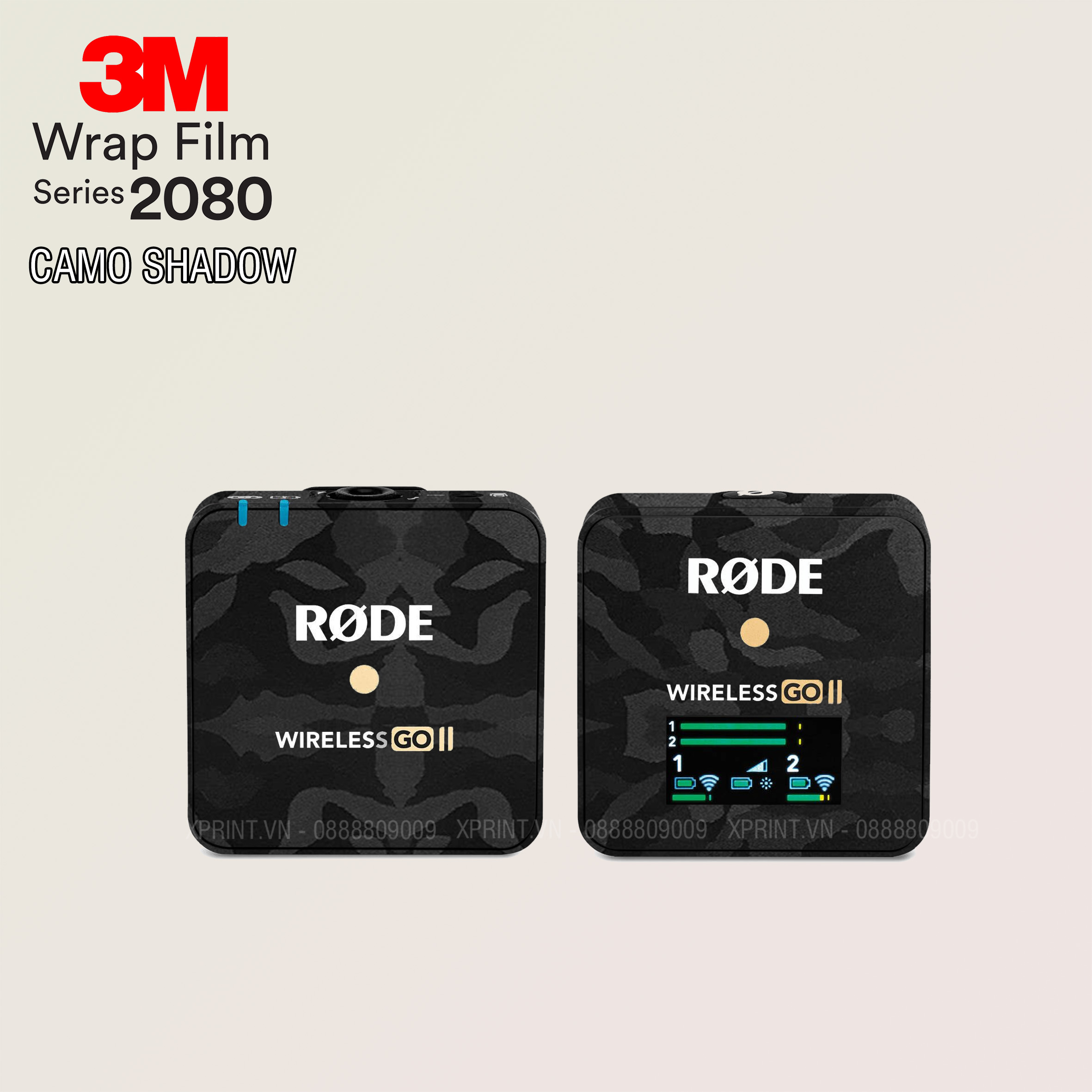 Miếng dán, skin 3M 2080 vân nổi cho Mic Rode, Micro Rodo Go, Go II