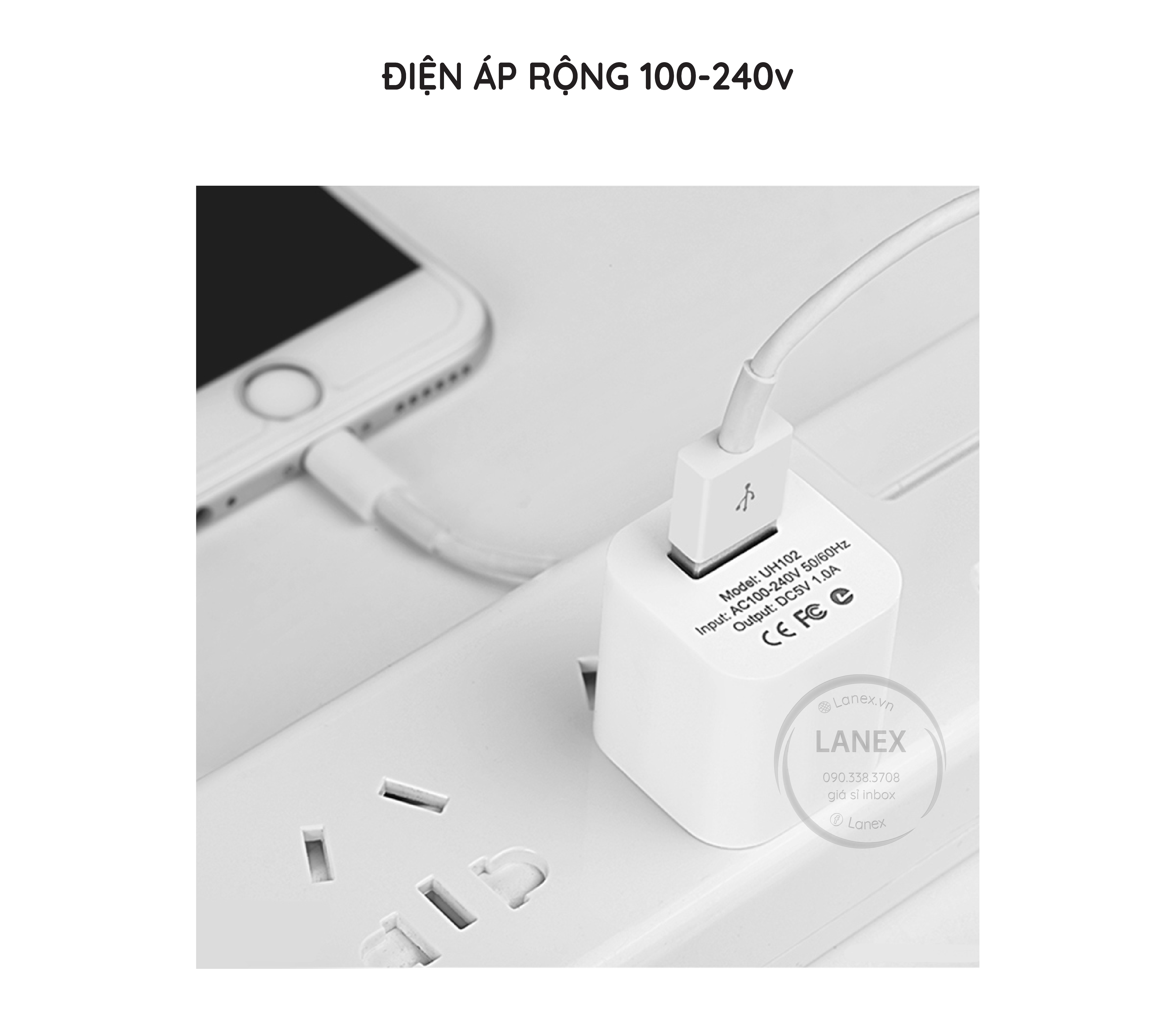 Cóc Sạc Nhanh Hoco Uh102 1 Cổng Usb 1.0a