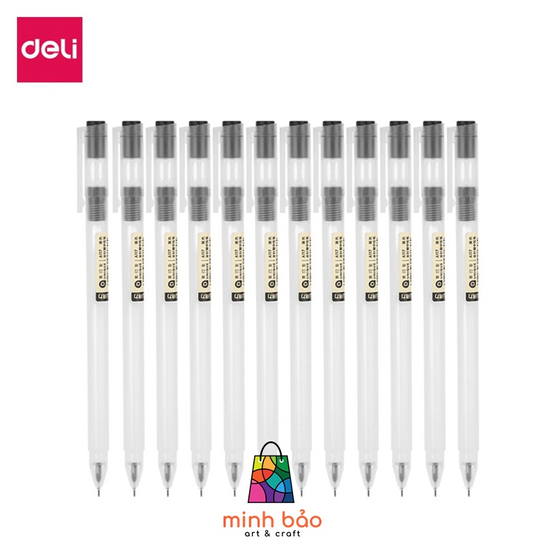 BÚT MỰC ĐEN DELI A117 NGÒI 0.5MM