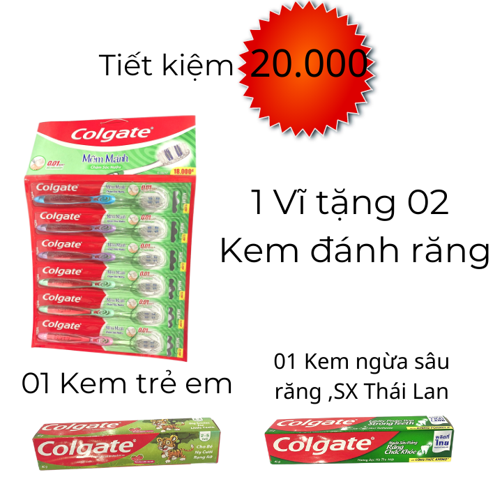 Bàn chải đánh răng Colgate lông mềm mảnh chăm sóc nướu
