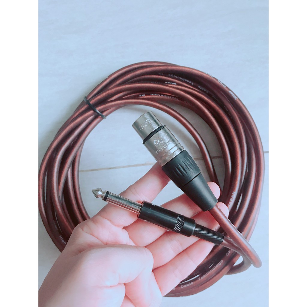 Dây micro đầu 6.5mm dài 6m lõi đồng