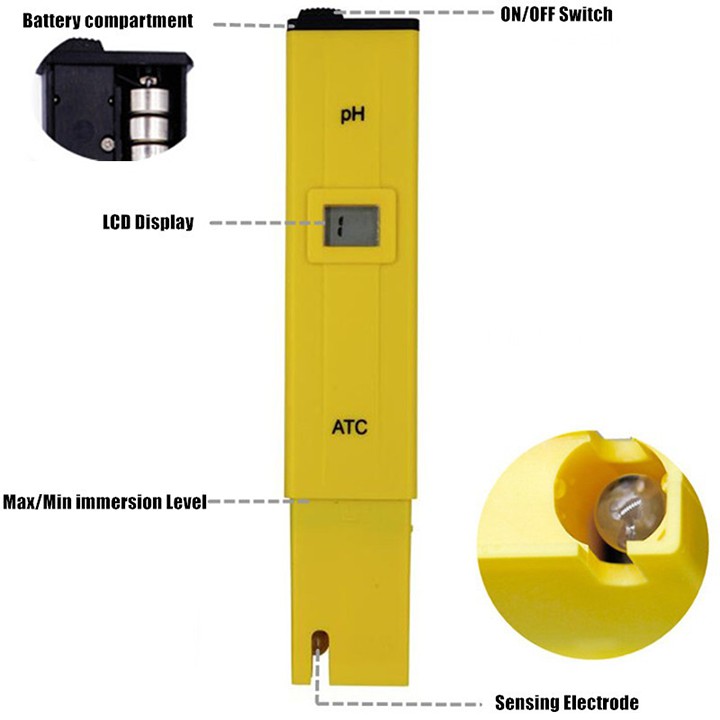 Bút Đo PH Máy test thử độ PH của nước hồ bể cá thủy sinh
