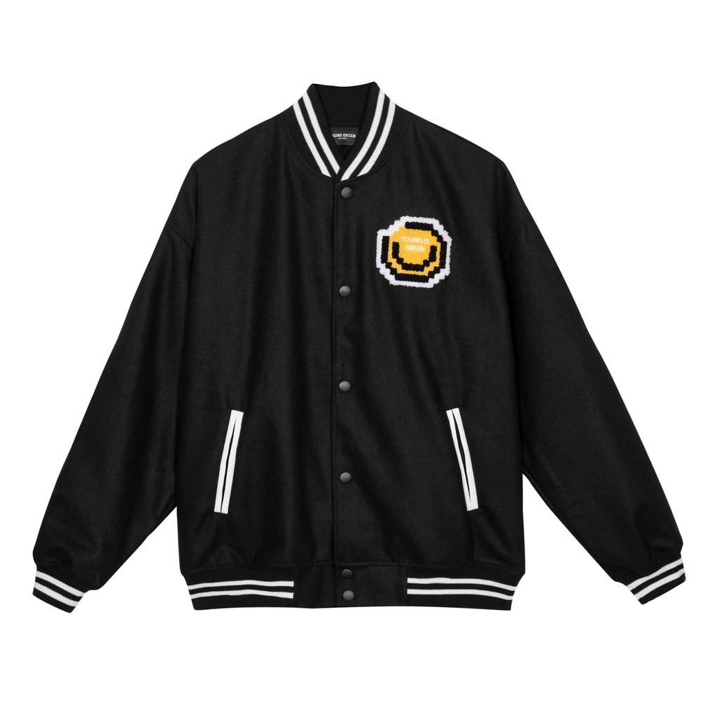 Áo Khoác Dạ YOUNG GREEN Icon Varsity Jacket