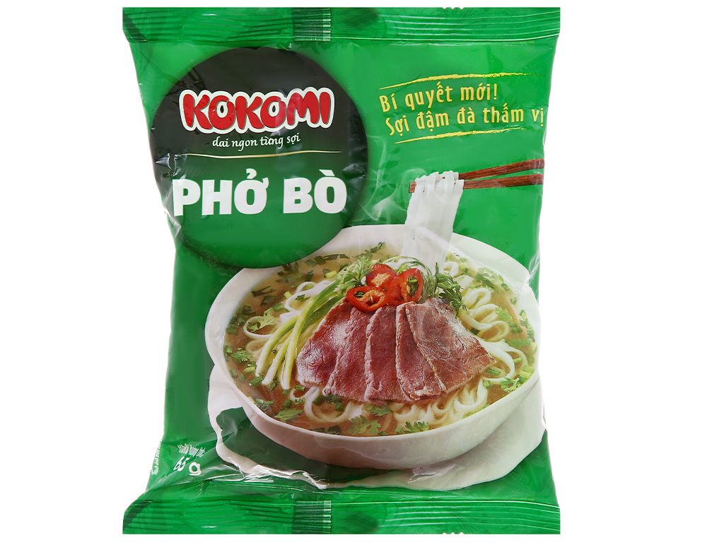 Thùng 30 gói Phở bò Kokomi gói 65g
