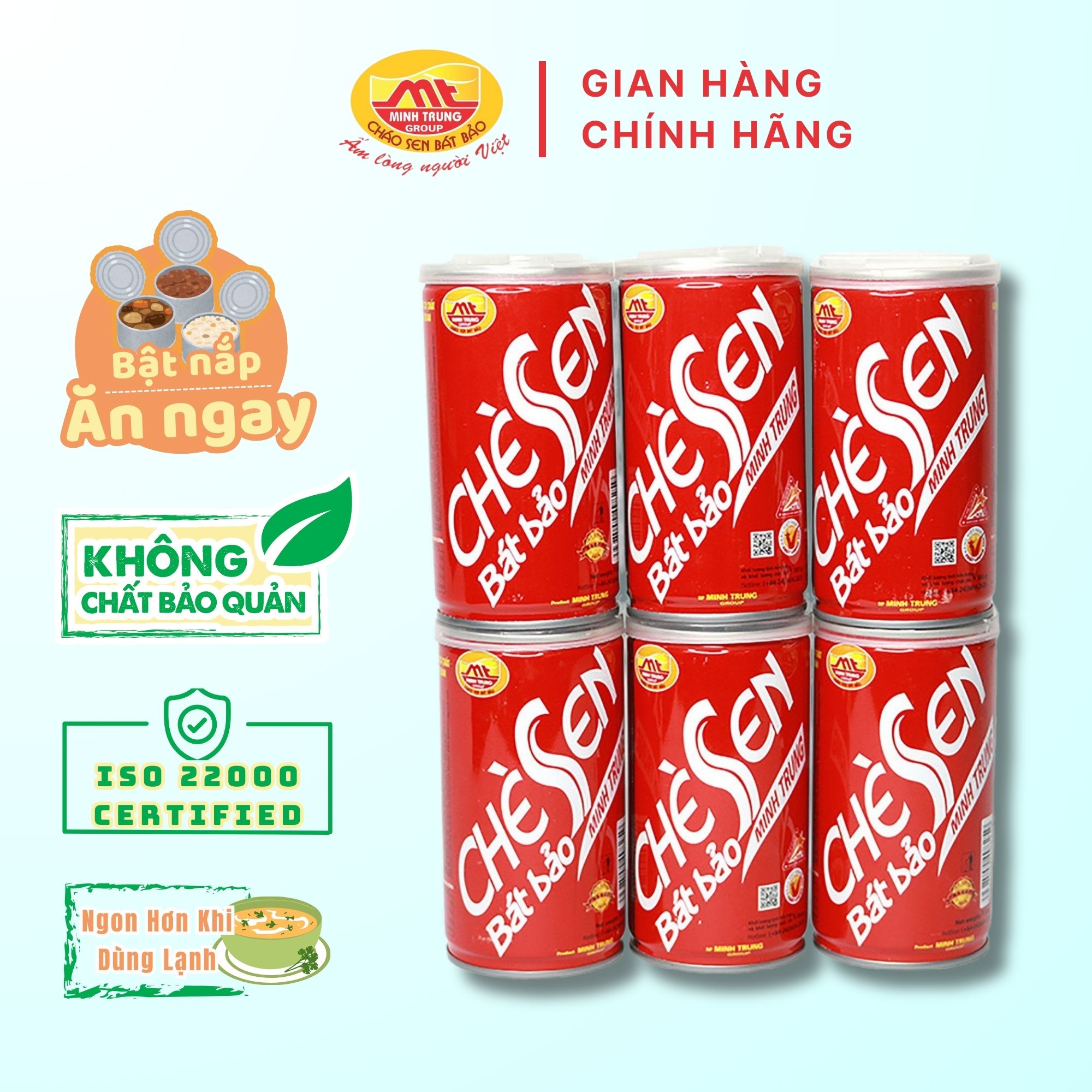 Chè sen bát bảo Minh Trung 365g - Chè Sen Bát Bảo 6 (combo 6 lon)