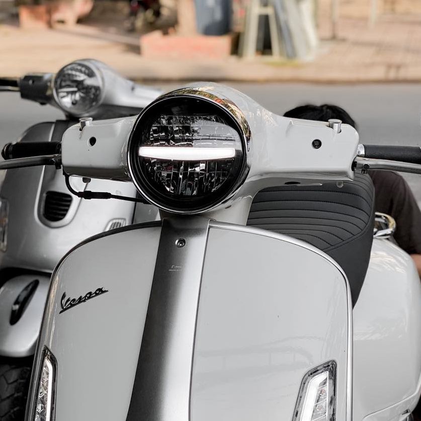 Đèn pha Led Tun cho Vespa GTS (đời led 2 tầng)