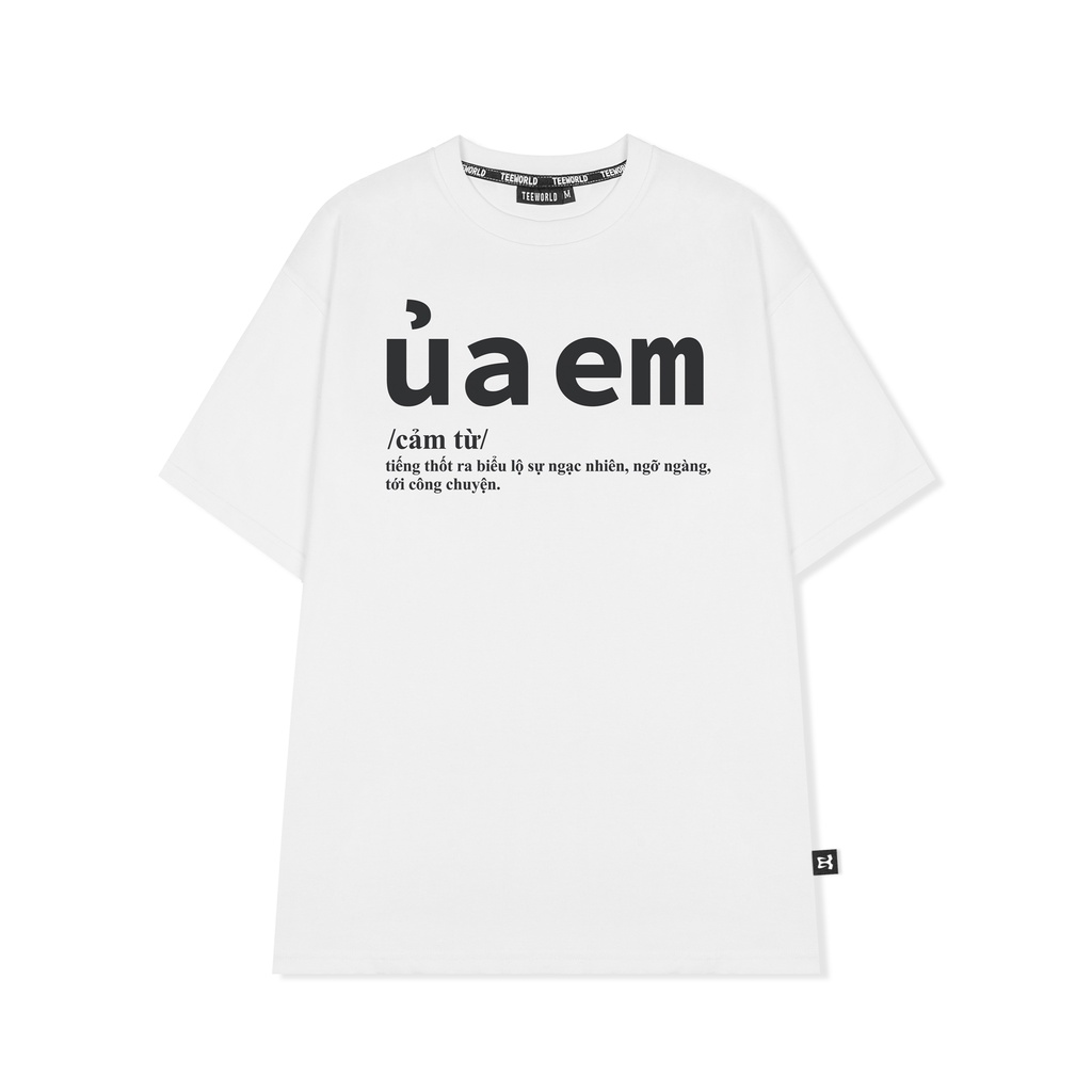 Luck áo thun local brand teeworld ủa em t-shirt trắng đen form rộng unisex nam nữ