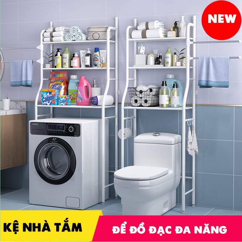 [ HÀNG MỚI ] GOODMAKET-Kệ Để Đồ Phòng Vệ Sinh Sau Toilet,máy giặt  Thông Minh - Nội Thất Nhà Tắm-Kệ 3 tầng để đồ phía trên bồn cầu tiết kiệm không gian- Kệ để đồ trên máy giặt thông minh tiện lợi