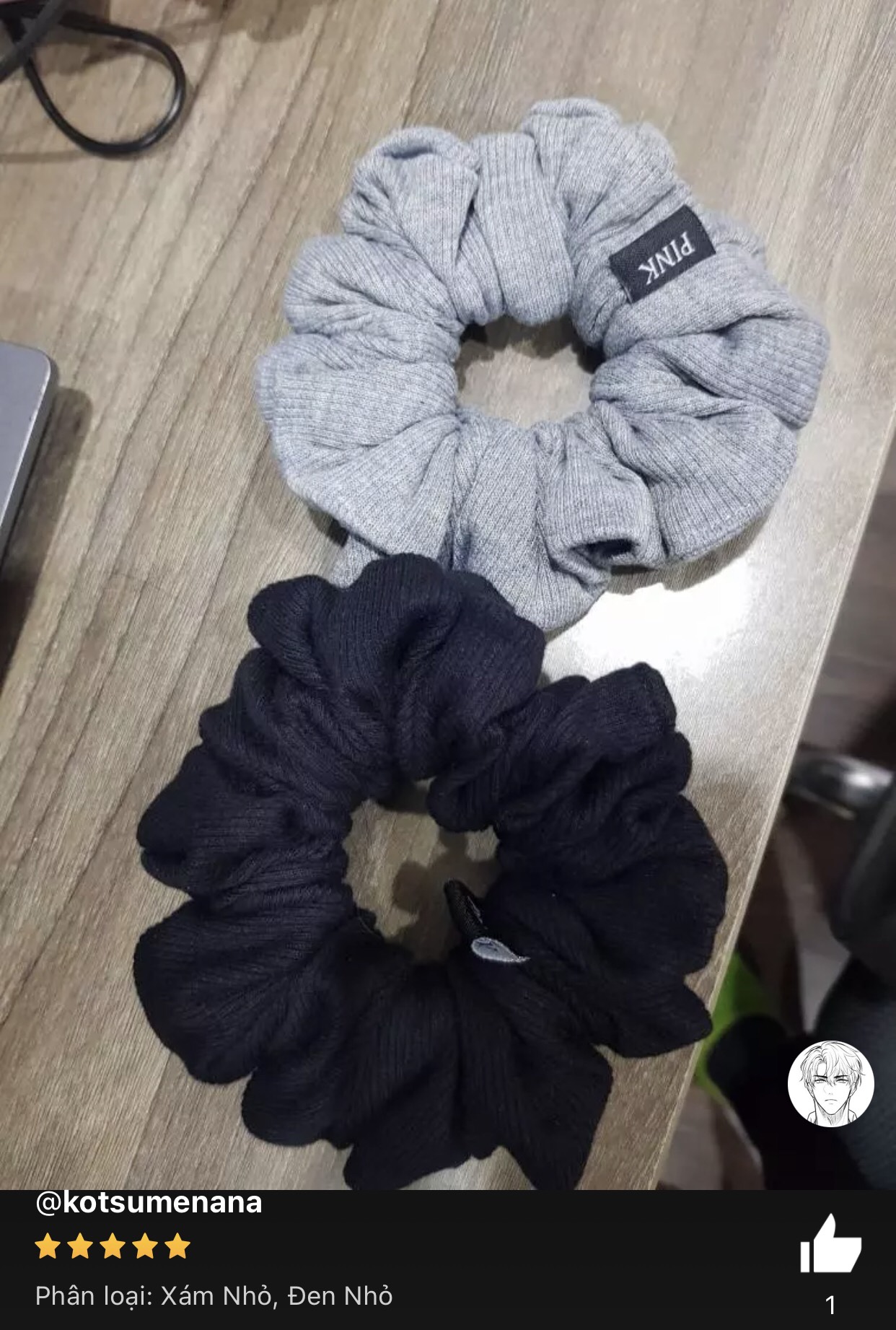 Scrunchies Dây Cột Tóc Thun Gân.