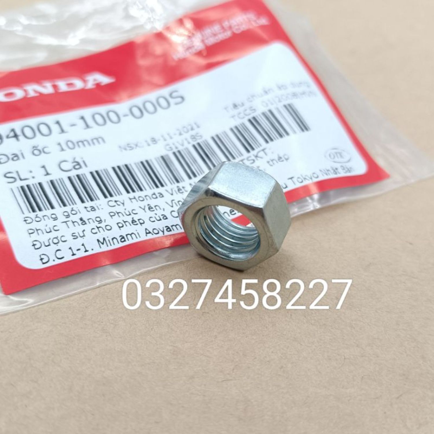 Ốc tán cốt gắp, gấp xe DREAM, WAVE, FUTURE .đai ốc 10mm