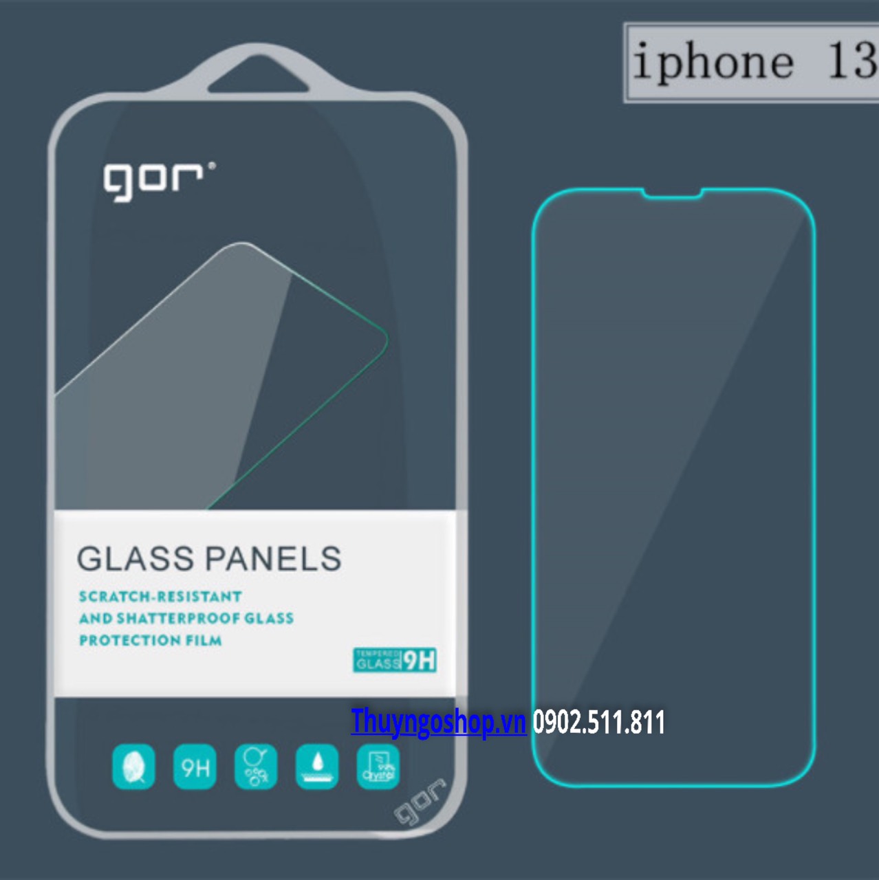 Kính cường lực GOR Iphone 13 mini / 13 / 13 Pro / 13 Pro Max