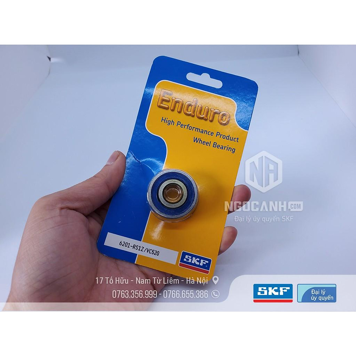 Bạc đạn xe máy SKF Enduro 6201-RS1Z/VC520
