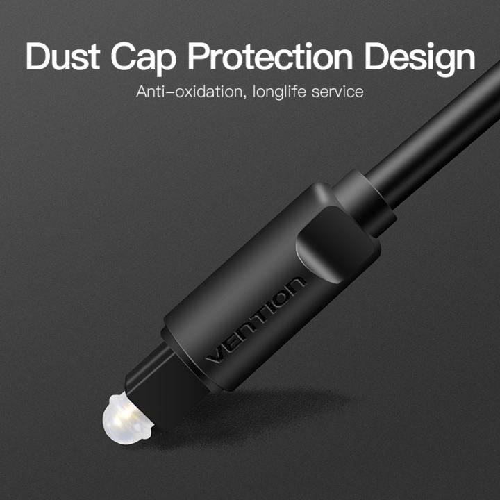 Cáp audio quang Toslink Optical 2m cao cấp đen
