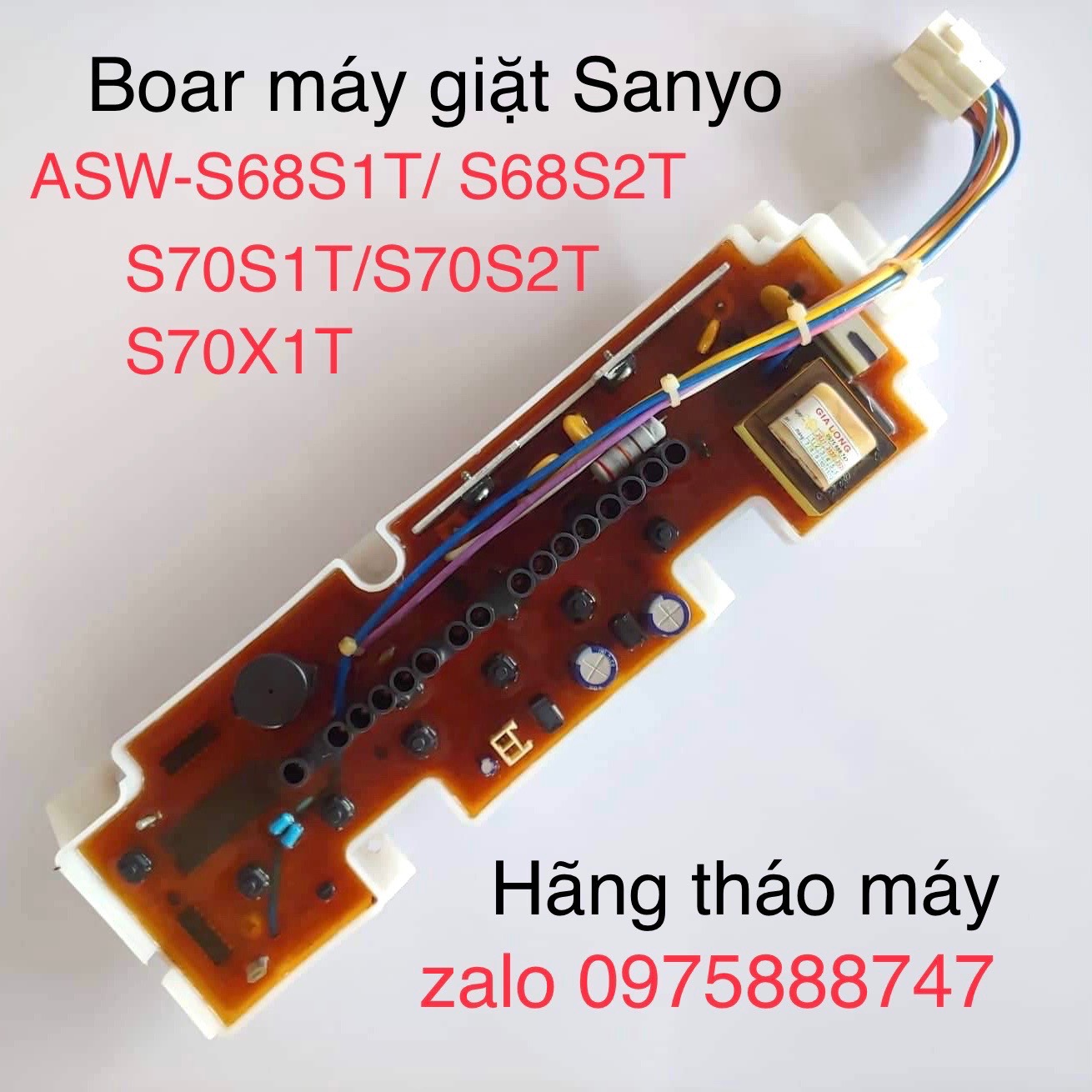 board khiển máy giặt Sanyo ASW - 68S1T ( HÃNG THÁO MÁY RIN, DÙNG CHUNG NHIỀU MODEL)