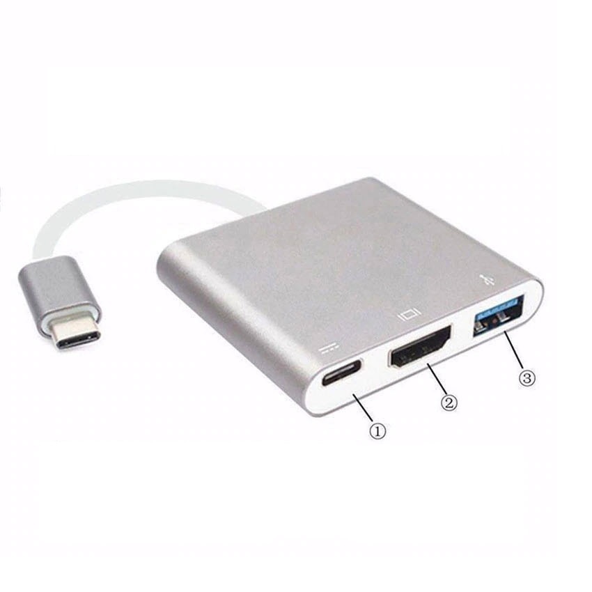 Cáp chuyển USB Type C sang HDMI và USB 3.0 cao cấp