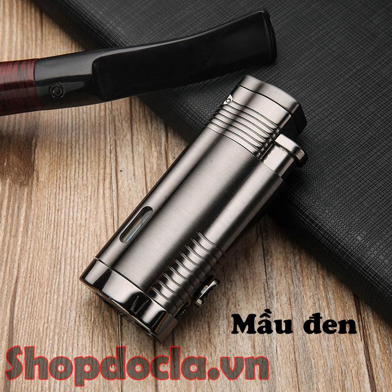 Bật Lửa Khò Honest 3 Tia Kèm Đục Cao Cấp (Có Hộp) , bật lửa honest , bat lua 3 tia , bật lửa châm cigas