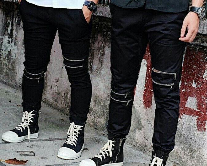 Quần jogger kaki nam nữ 4 khóa gối