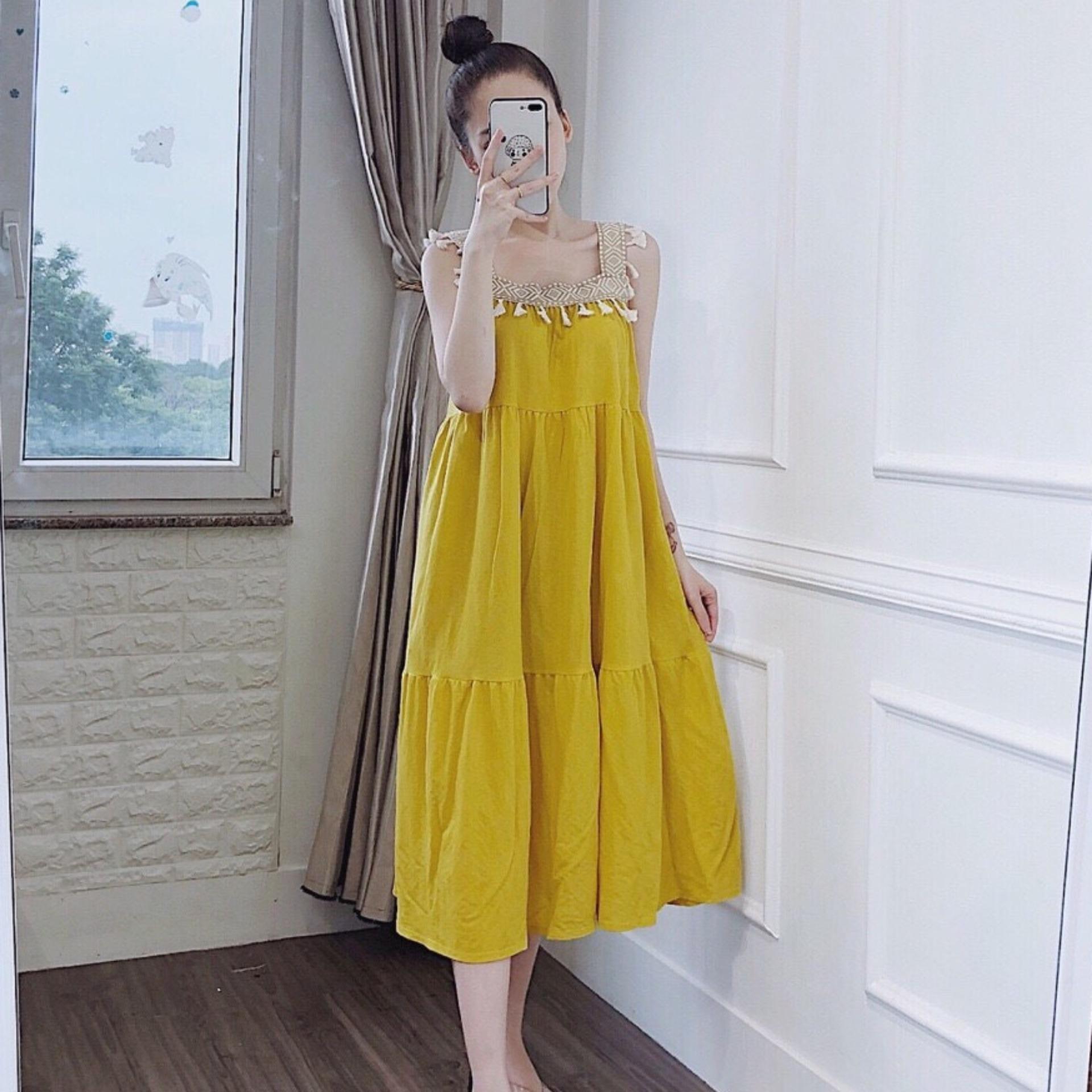 Đầm bầu xinh ❤️ Váy bầu bigsize thời trang công sở thiết kế cổ vuông chất lụa nhật