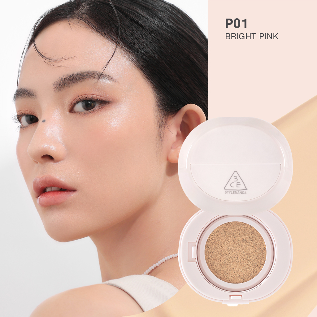 Phấn nước 3ce glow cushion spf50+ pa+++ 15g - 3ce soft matte fit cushion - bebeau