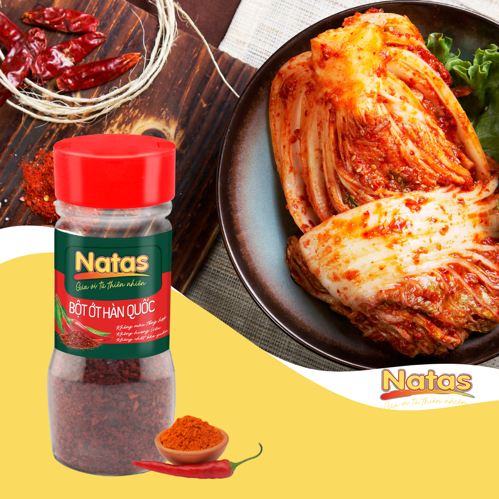 BỘT ỚT HÀN QUỐC NATAS gia vị tiện dụng (hũ 45g)