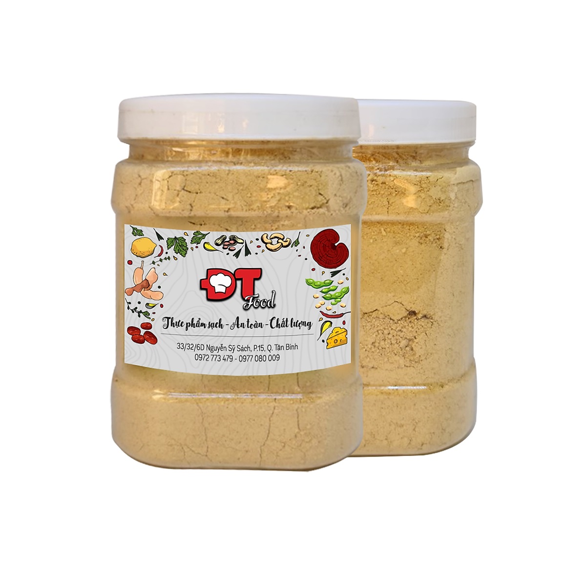 1Kg Bột Đậu Nành rang nguyên chất thơm ngon (2hũ 500g)