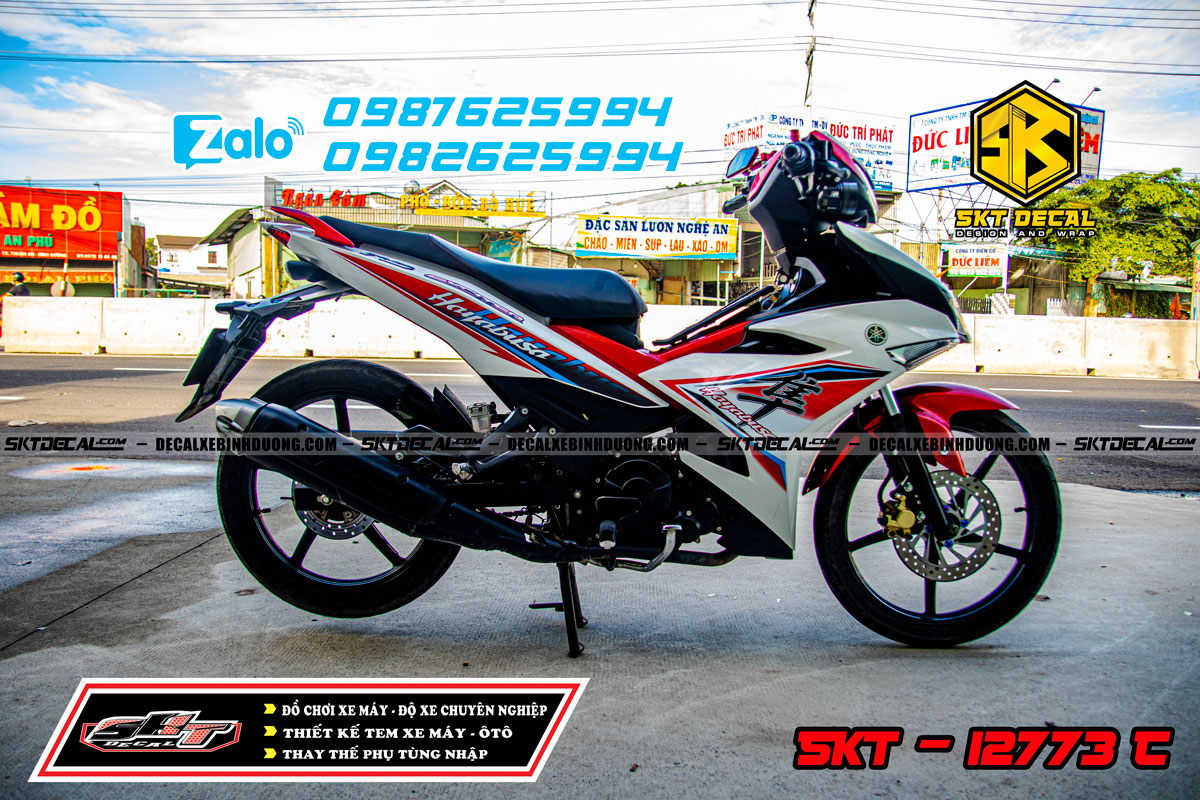 tem rời exciter 150 trắng đen đỏ hayabus 12773c