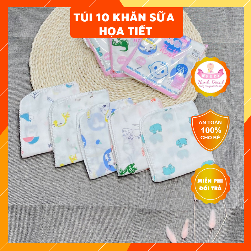 1 sét 10 khăn xô hoa xuất nhật