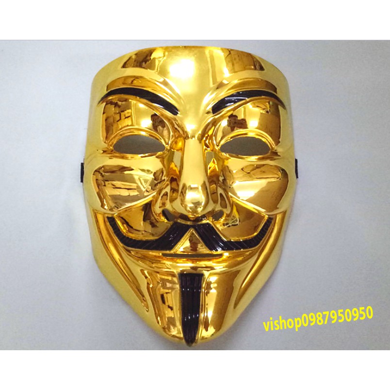 - mặt nạ hacker vàng bạc cao cấp