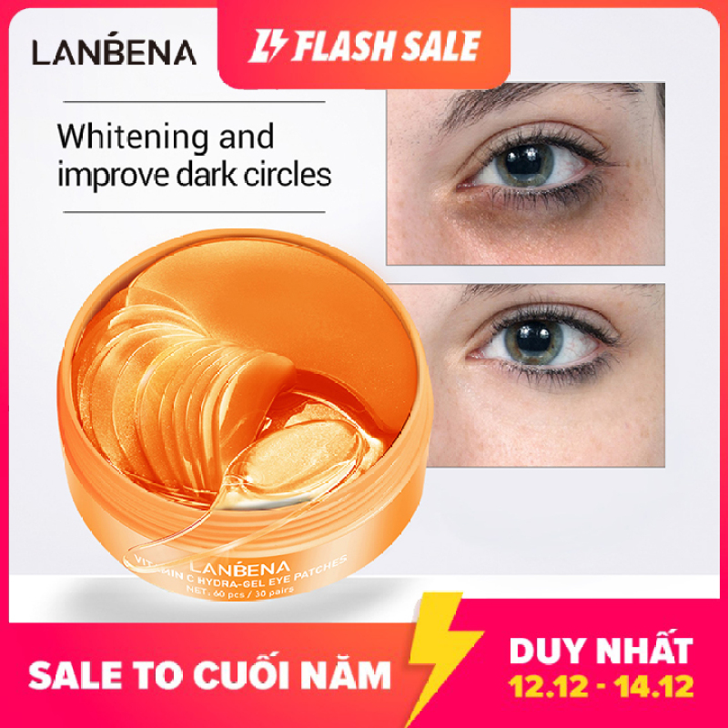 Mặt nạ mắt LANBENA có chứa Collagen Vitamin C, xóa mờ bọng mắt, thâm quầng mắt (60 cái) - INTL
