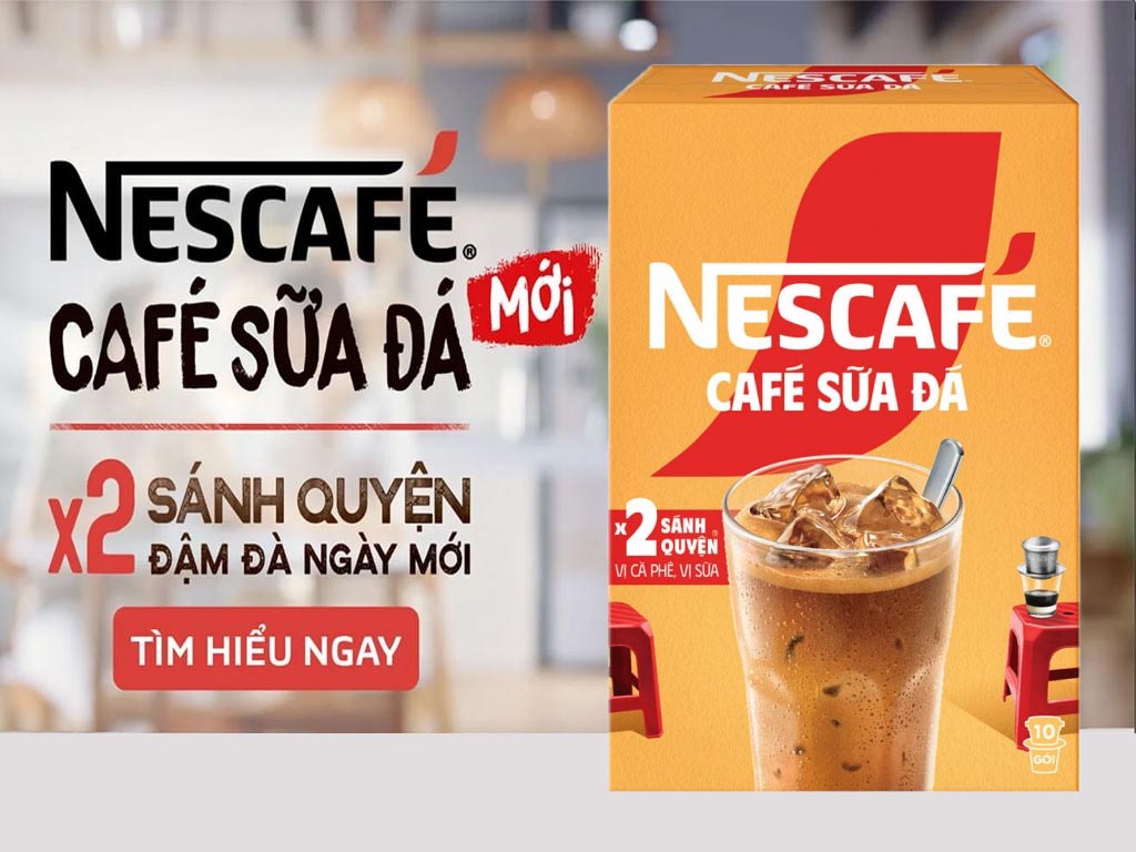 CÀ PHÊ NESCAFE 3IN1 SỮA ĐÁ  HỘP 10 GÓI x 24GR - 30692