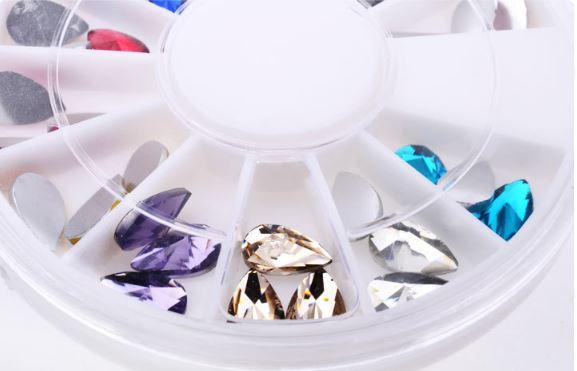 Khay đá 12 ô giọt nước nhiều màu trang trí móng