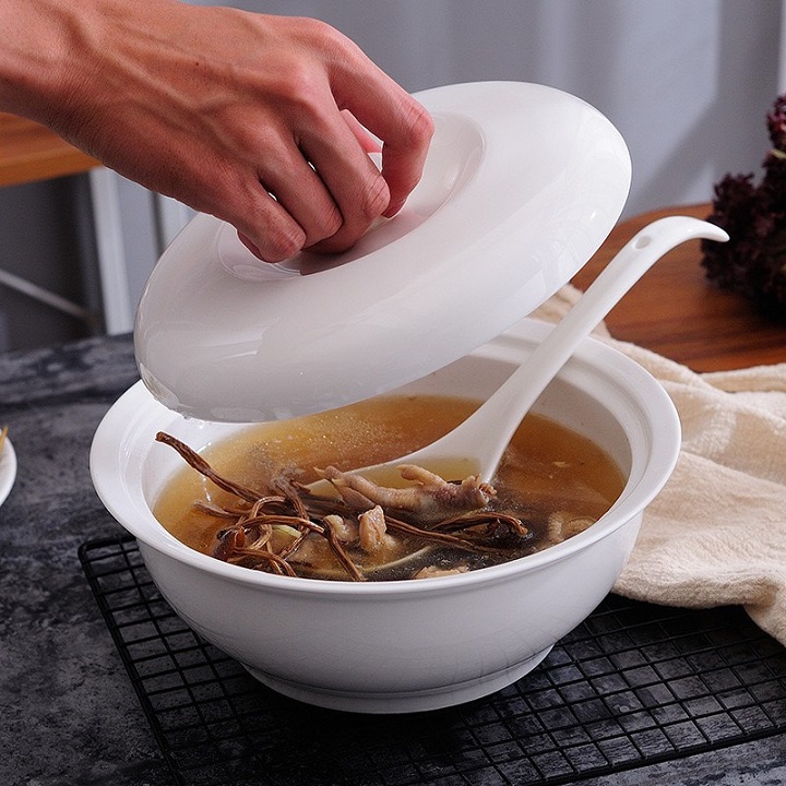 Âu,Thố Đựng Cơm, Canh Có Nắp Đậy Phong Cách Hàn Quốc Dày Dặn Cao Cấp, Giữ Nhiệt Tốt