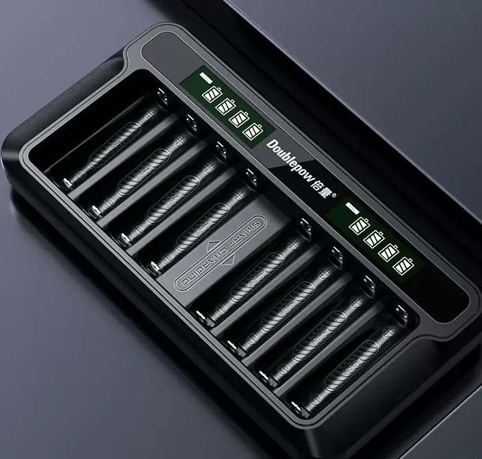 Bộ sạc pin AA AAA sạc nhanh, tự ngắt DP-UKL578 Doublepow và Pin Công Suất Cao Đến 3300mAh Dùng Cho Micro, đồ chơi, đồng hồ, remote thay thế pin 1.5V
