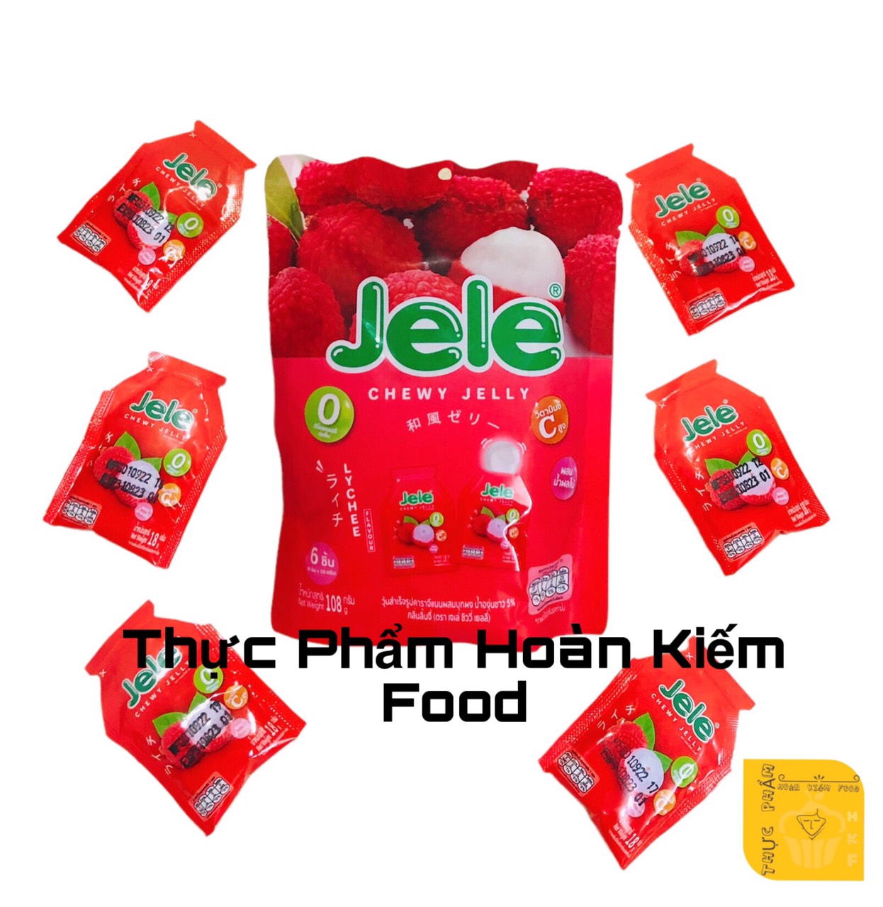Thạch Trái Cây Chewy Jele 108g ( 6 túi nhỏ)