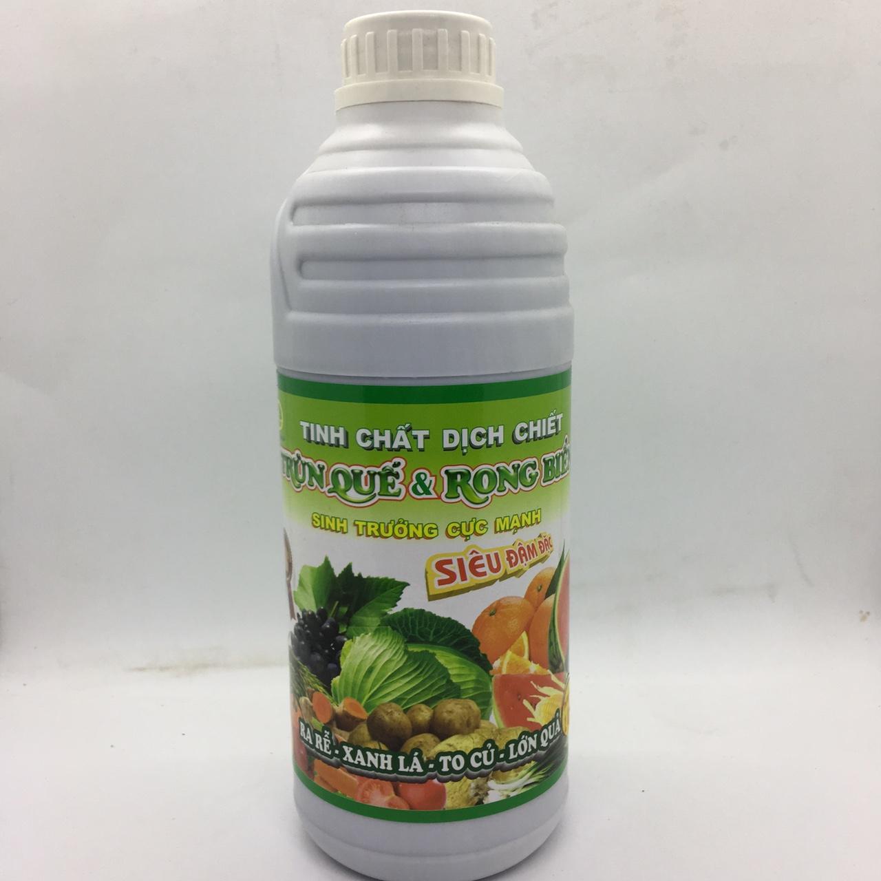 1 Lít - Tinh chất dịch chiết trùn quế & rong biển  đậm đặc Hoàng Nga