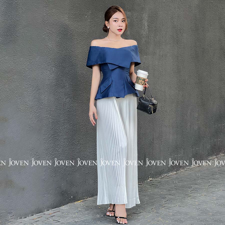 Áo peplum trẹt vai Joven