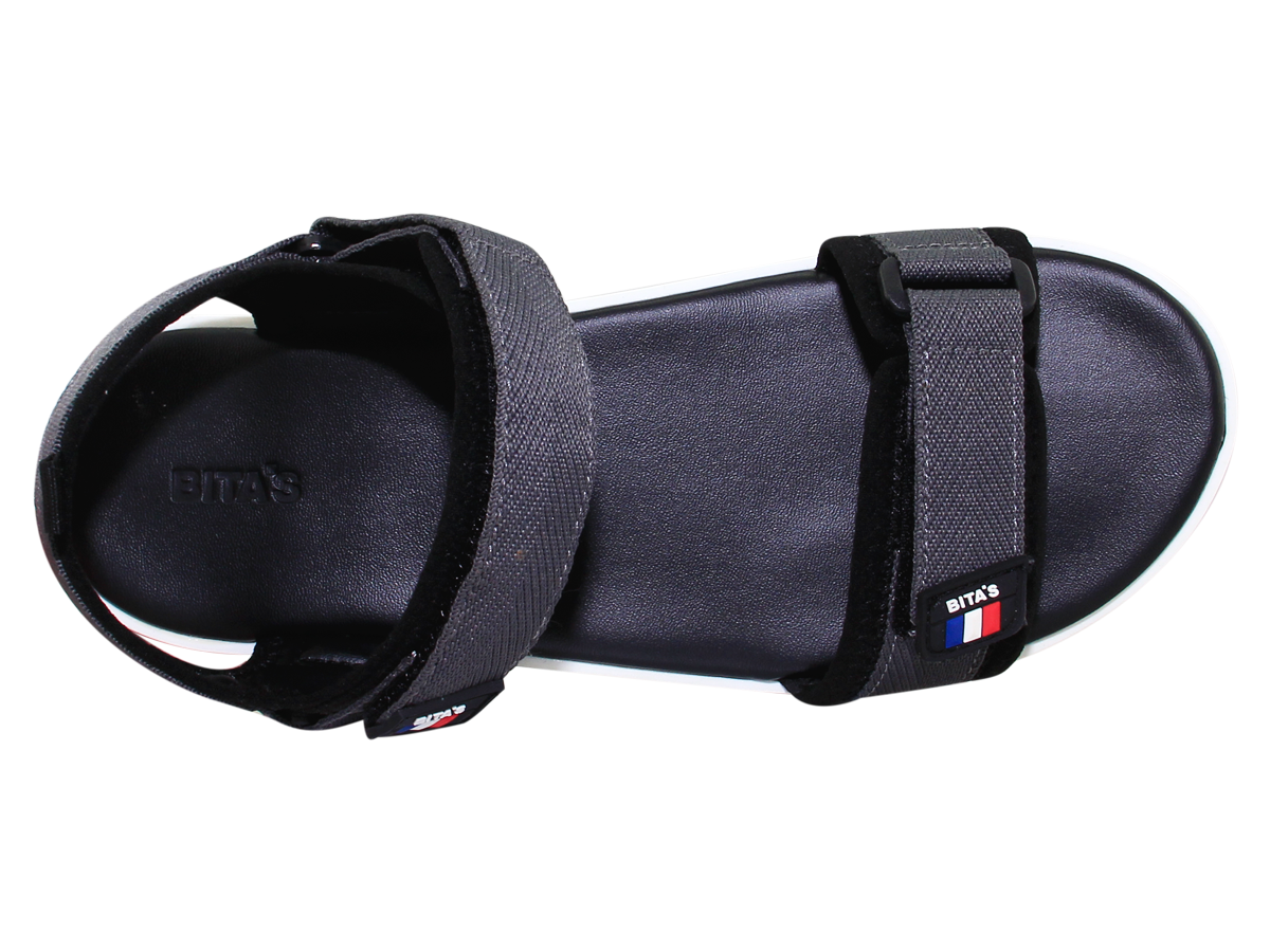 SANDAL ĐẾ BẰNG NAM Bita's SPS.146 (Đen + Navy + Xám)