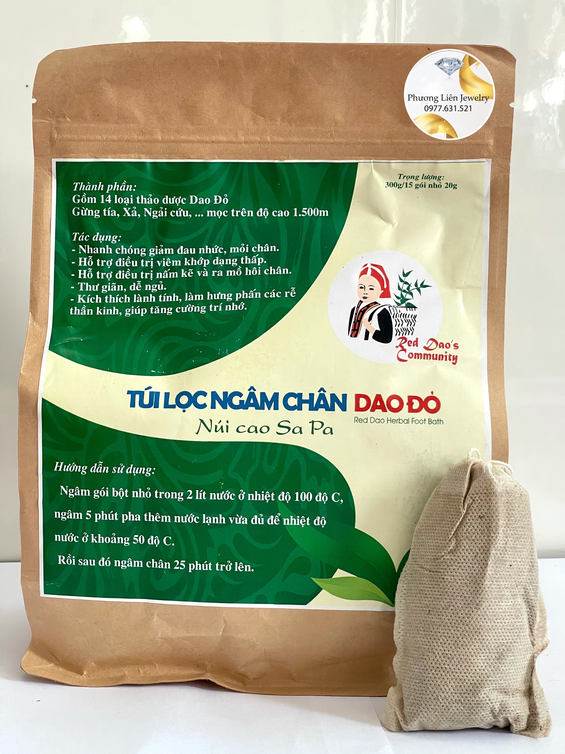 Túi Lọc ngâm chân Dao Đỏ Sapa
