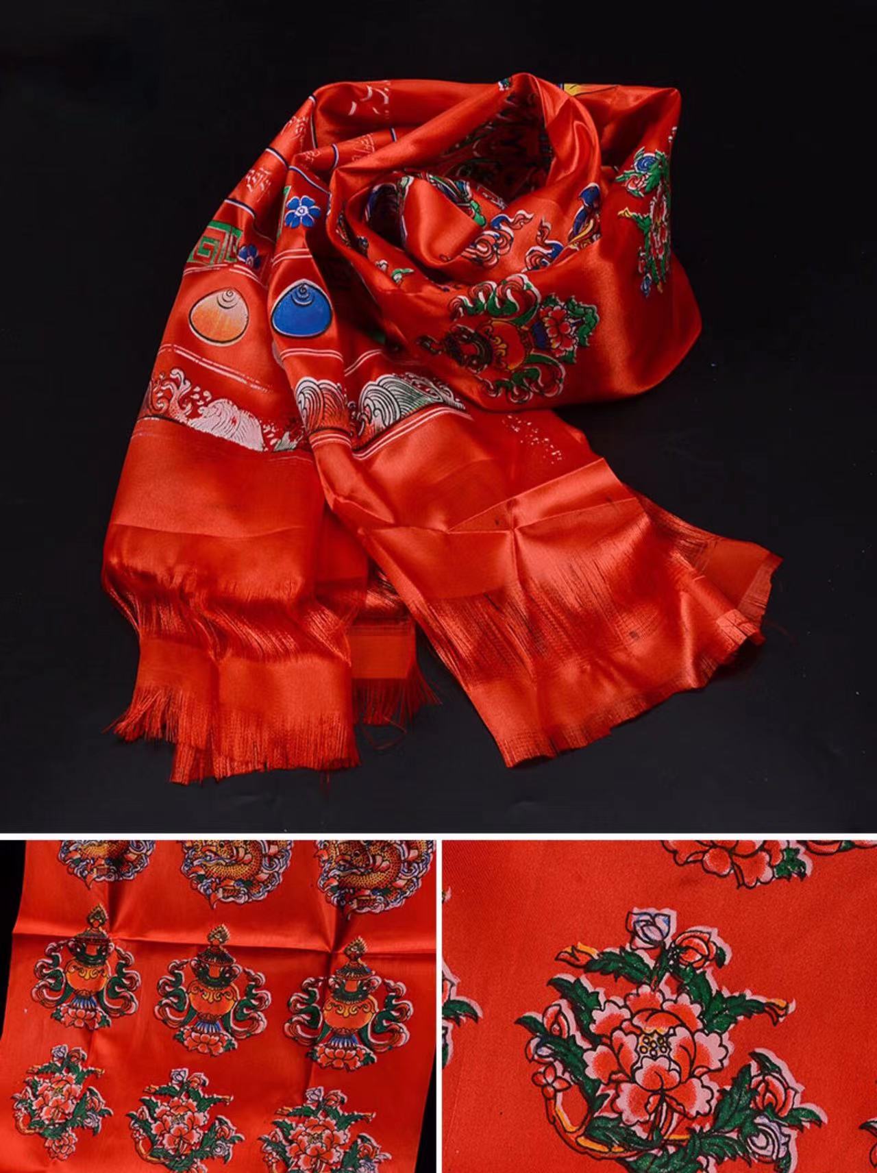 Khăn ban phước 8 Cát Tường Tây Tạng